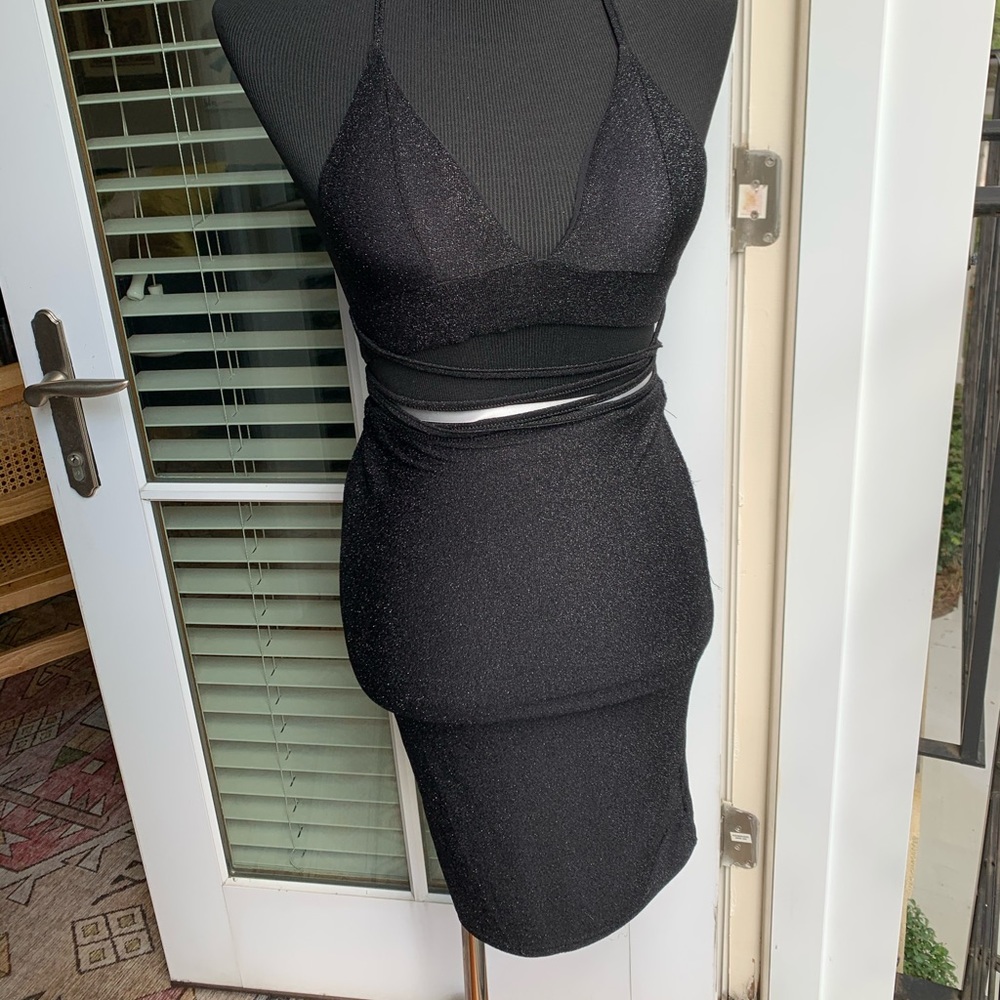 Sparkly black 2 pice